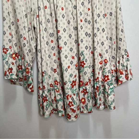 Style & Co Floral Scoop Neck 3/4 Sleeve Blouse Size XL - Picture 3 of 10